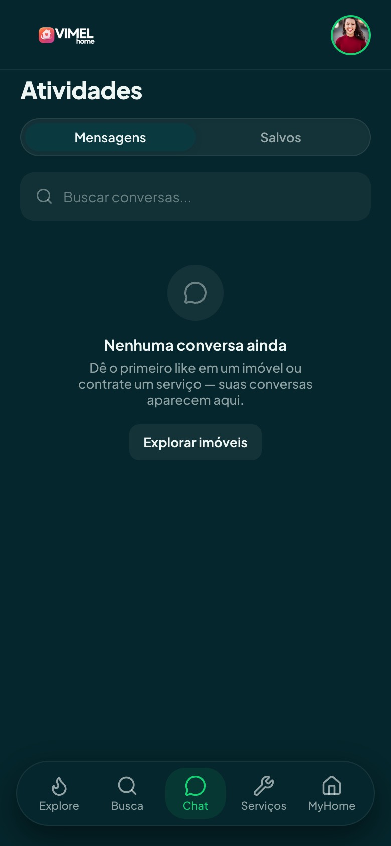 Chat do Vimel Home