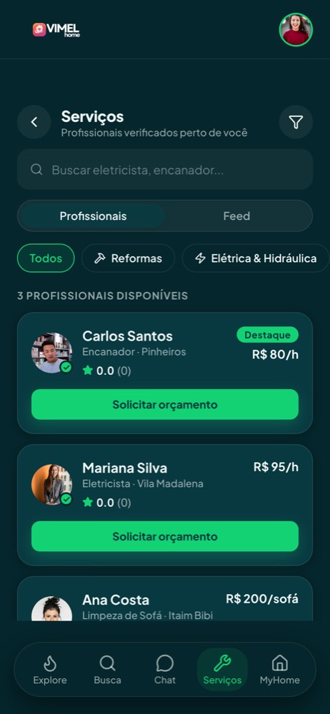 Serviços (tema escuro)